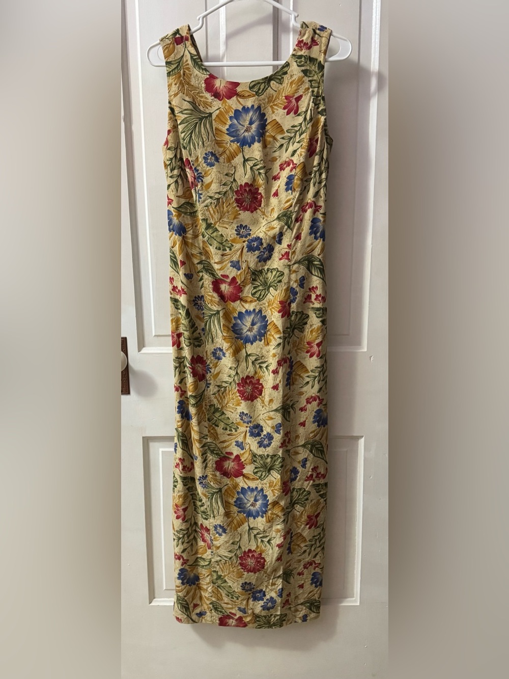 Maggy London Yellow Floral Maxi Dress Skirt